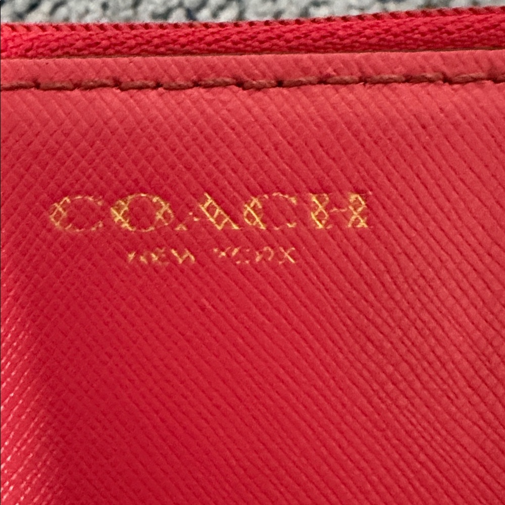 Coach Vibrant Pink Women's Wallet - Picture 4 of 8